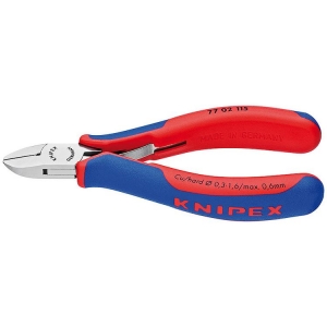Knipex 77 02 115 Electronics Diagonal Cutter Rounded Jaws Heavy Duty 115mm Grip